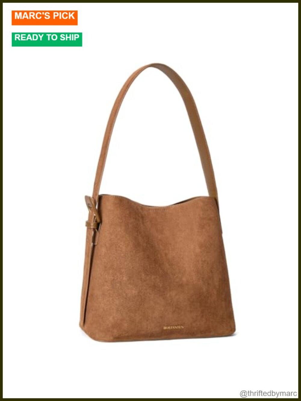 Vegan Suede Bucket Bag Hobo Purse Adjustable Strap Shoulder Bag